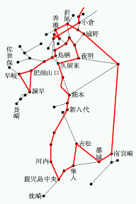 幹在同時利用可の場合の営業キロ最長経路
